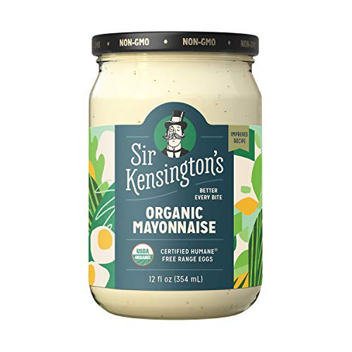 Sir Kensington's Mayonnaise Organic Mayo Gluten Free Non-GMO Project Verified Certified Humane Free Range Eggs Shelf-Stable 12 oz