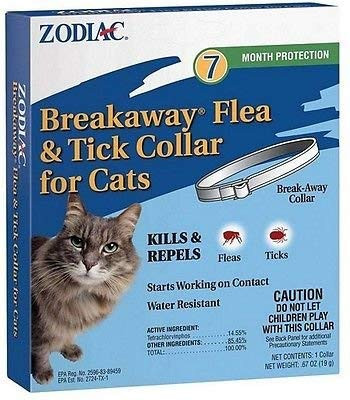 Zodiac Breakaway Flea  and  Tick Collar for Cats 7 months