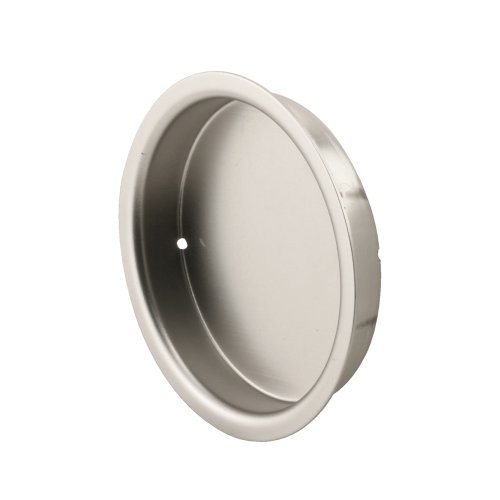 Slide-Co 164167 Closet Door Pull 2-1-8-Inch Solid Brass-Satin Nickel Finish-Pack of 2-