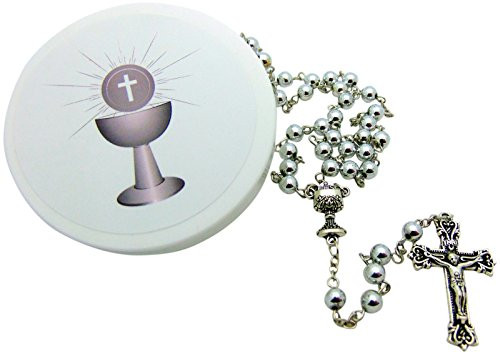 Westman Works Boys or Girls First Communion Rosary with Gift Case Box
