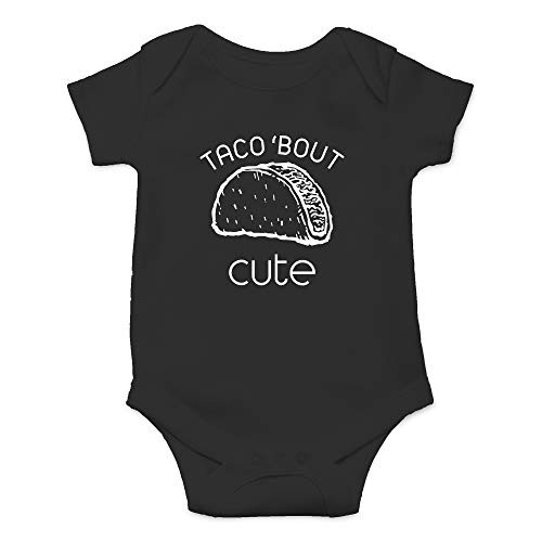 CBTwear Taco 'Bout Cute - Funny Mexican Food Lover Pun - Cute Infant One-Piece Baby Bodysuit -12 Months Black-