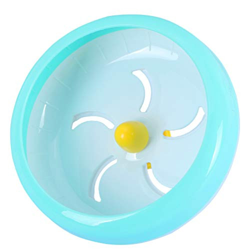 POPETPOP Hamster Exercise Wheel Small Pets Silent Running Wheel Sports Spinner Quiet Running Wheel for Hamsters Gerbils Mice Hedgehog Small Animals -Random Color- 14cm