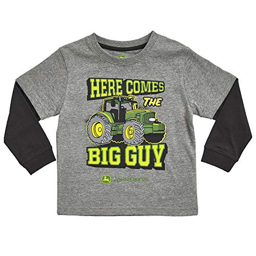 John Deere Baby Boys' Long Sleeve Infant T-Shirt Medium Heather Grey 18M