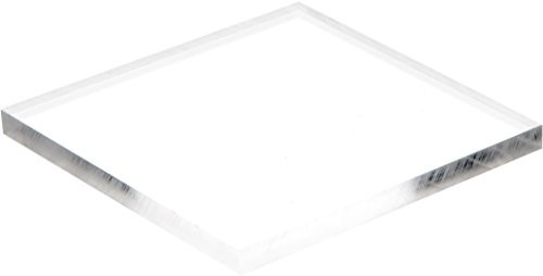 Plymor Clear Acrylic Square Polished Edge Display Base 0.25" H x 3" W x 3" D -2 Pack-