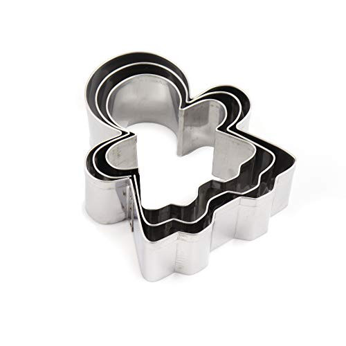 O'Creme Stainless Steel Gingerbread Girl Cookie Cutters 2 Inch 2-1-2 Inch and 2-3-4 Inch
