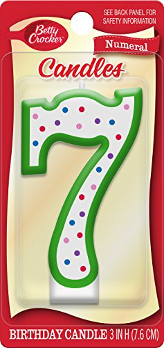 Betty Crocker Numeral Birthday Candle 7