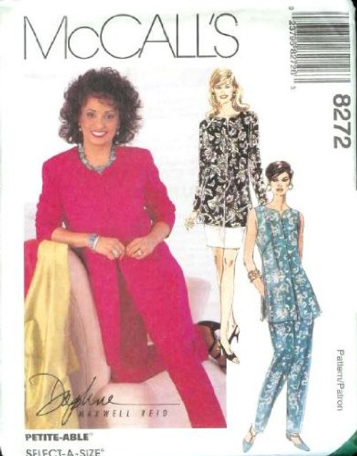 McCall's Sewing Pattern 8272 Misses' Unlined Jacket or Vest Pull-on Pants and Skirt E -Size 14 16 18- McCall's Sewing Pattern 8272 Misses' Unlined Jacket or Vest Pull-on Pants and Skirt E -Size 14 16 18-