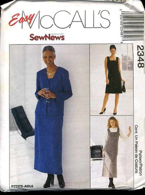 Mccall's Sewing Pattern 2348 Misses' Dress and Unlined Jacket B Size 8 10 12 Mccall's Sewing Pattern 2348 Misses' Dress and Unlined Jacket B Size 8 10 12