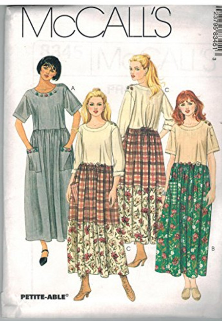 8345 McCalls Sewing Pattern Uncut Misses Loose Fitting Dress Size Large 16 18 8345 McCalls Sewing Pattern Uncut Misses Loose Fitting Dress Size Large 16 18
