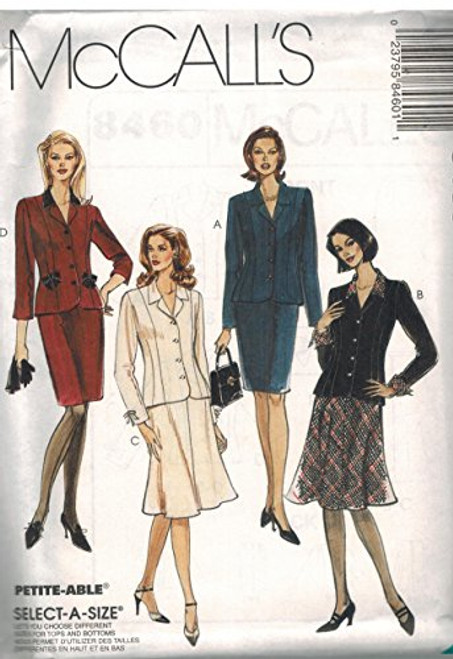 8460 McCalls Sewing Pattern Uncut Misses Jacket Skirt Size 12 14 16