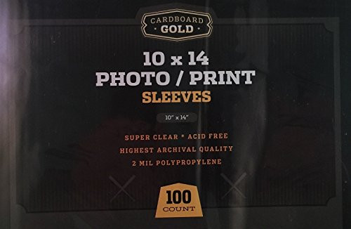 100 CBG 10x14 Photo-Lithograph-Print Sleeves - Archival Quality Protection for Your Photos Litho and Prints