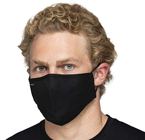 ECO-GEAR Anti Pollution Face Mask Particulate Respirator Mask for Dust Exhaust Gas Smoke Smog Pollen and Fumes  Unisex Military Grade Washable Mouth Mask