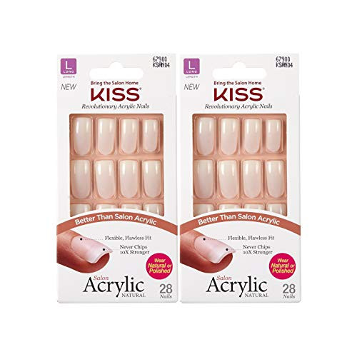 KISS Salon Acrylic Natural Nails KSAN -2 PACK KSAN04-