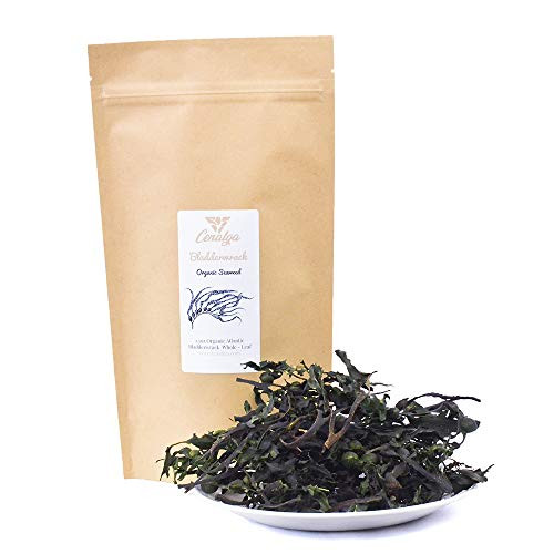 CENALGA Irish Organic Certified -IOFGA- Bladderwrack Whole Leaf - We avoid Plastic Pouch - Sustainably hand harvested from wildcrafted seaweed - non-artificial sun-dried -1-