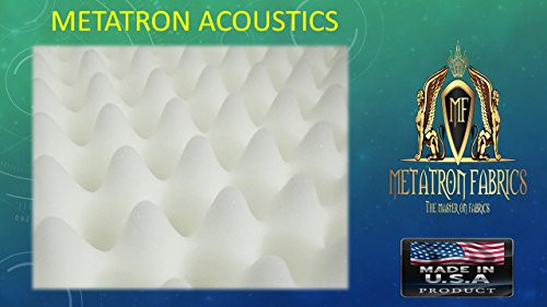 Egg Crate Acoustic Foam Convoluted Upholstery 1 1-2" X 24" X 18" - 1 PC - Replacement foam egg shape perfect for gun case safe rifle case Made in USA