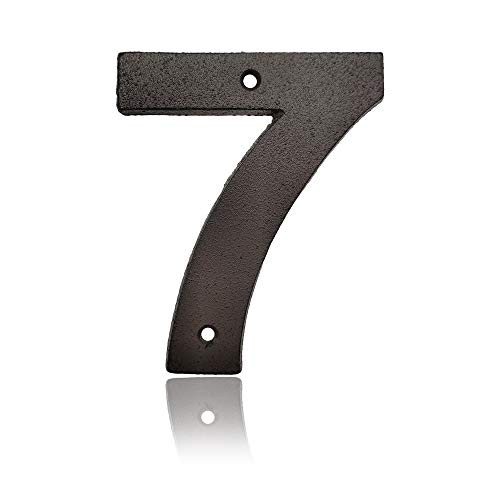 Cast Iron House Numbers-4.9 Inch High Home Address Numbers-Mailbox Numbers Number 7