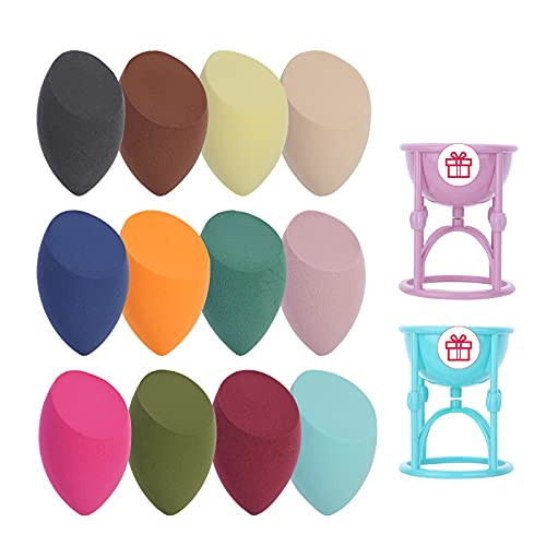 Beauty Blender Set Makeup Sponges Wedge Flat-Sided Blender Sponge Face Sponges for MakeupBouncy Makeup Sponge Beauty Blender Soft Latex Free 12 Pieces plus2 Holders Beauty Blender Set Makeup Sponges Wedge Flat-Sided Blender Sponge Face Sponges for MakeupBouncy Makeup Sponge Beauty Blender Soft Latex Free 12 Pieces plus2 Holders