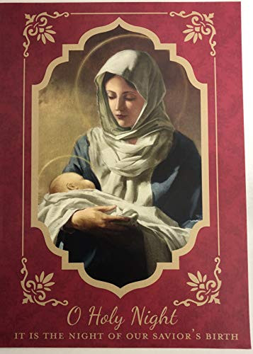 Inspirational Religious Christmas Cards Pack of 14 -O Holy Night-