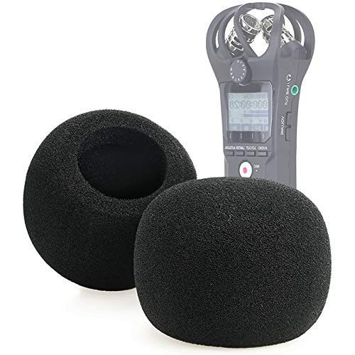 SUNMON Windscreen Foam for Zoom H1n  and  H1 Recorder Windshield Pop Filter Fits Zoom H1n Handy Portable Recorder -2 PCS-