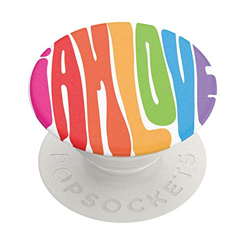 PopSockets- PopGrip with Swappable Top for Phones and Tablets - I Am Love