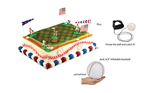 Oasis Supply Baseball Birthday Cake Kit Topper Set 14 piece set