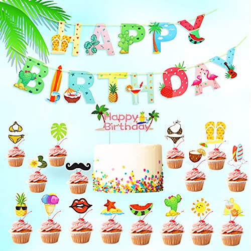 Hawaii Party Supplies Happy Birthday Banner Cupcake Topper Birthday Party Favor Cake Topper Cupcake Decoration Jungle Luau Party Tropical Pineapple Summer Fiesta Party Decorations Aloha Party Supplies Hawaii Party Supplies Happy Birthday Banner Cupcake Topper Birthday Party Favor Cake Topper Cupcake Decoration Jungle Luau Party Tropical Pineapple Summer Fiesta Party Decorations Aloha Party Supplies