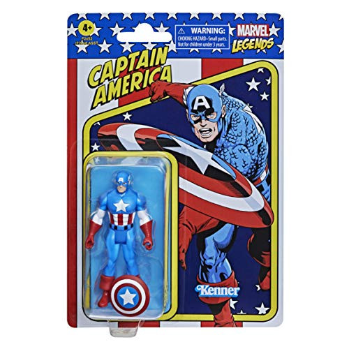 Marvel Hasbro Legends Series 3.75-inch Retro 375 Collection Captain America Action Figure Toy