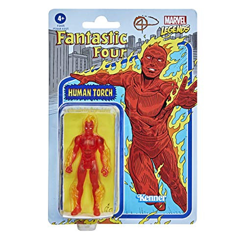 Hasbro Marvel Legends Series 3.75-inch Retro 375 Collection Human Torch Action Figure Toy