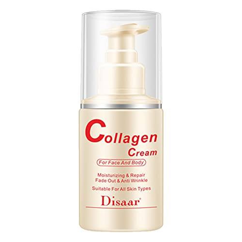 DISAAR BEAUTY Collagen Cream Moisturizing Repair Anti Wrinkle Face  and  Body Care Refreshing Hydrates Smooth Skin Softens Oil-Free 100ml