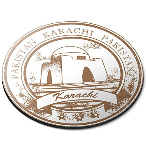 Round Mouse Mat - Karachi Pakistan Quaid E Azam Office Gift - RM5951