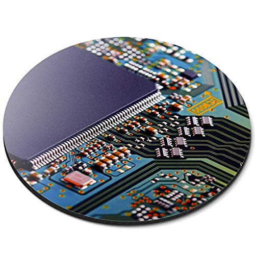 Round Mouse Mat - Electronic Circuit Board Gaming Office Gift - RM21493