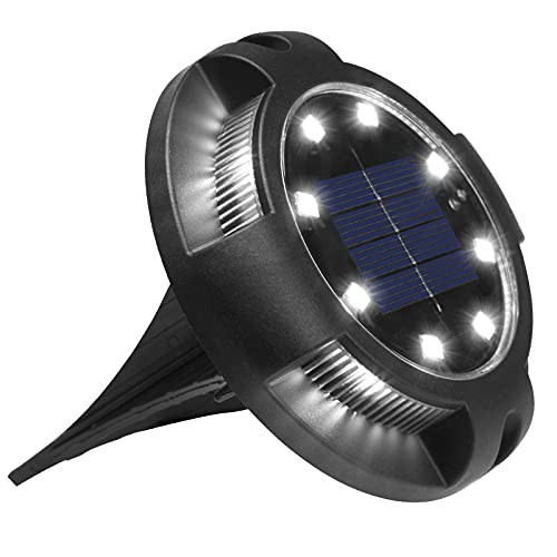 Solar Ground Light Outdoor Solar Disk Lights Garden Pathway Lights Waterproof Solar Walkway Lights for Yard Garden Lawn Pathway Patio Driveway Deck White -1 Pack- Solar Ground Light Outdoor Solar Disk Lights Garden Pathway Lights Waterproof Solar Walkway Lights for Yard Garden Lawn Pathway Patio Driveway Deck White -1 Pack-