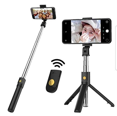 Keviji 3 in 1 Selfie Stick Tripod Extendable Bluetooth Selfie Stick with Wireless Remote Compatible with iPhone 11-11 pro-X-8-8P-7-7P-6s-6 Samsung Galaxy S9-S8-S7-Note 9-8 Huawei and More