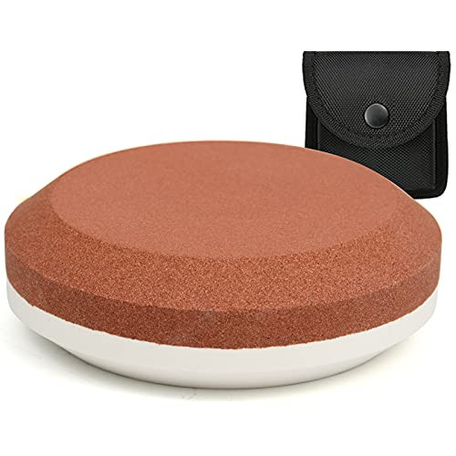 NedFoss Axe-Hatchet Sharpening Puck Whetstone Knife Sharpening Stone Dual Grit Multi-Purpose Sharpener with Sheath -B-Black-