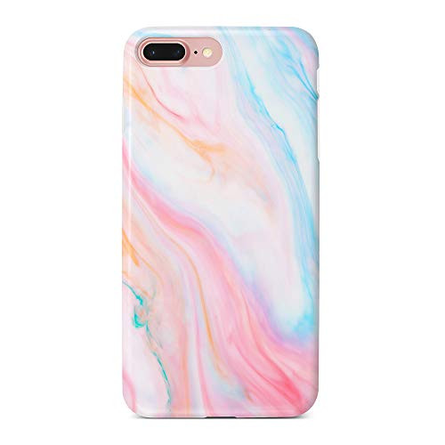 uCOLOR Case Cute Case for iPhone 8 Plus-7 Plus-6S Plus-6 Plus Pastel Pink Marble Soft TPU Silicone Shockproof Cover for iPhone 8 Plus-7 Plus-6S Plus-6 Plus-5.5"-