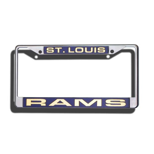 NFL St. Louis Rams Laser-Cut Chrome Auto License Plate Frame