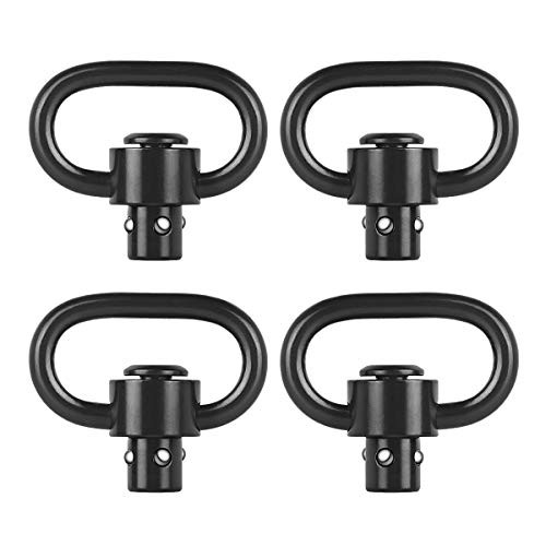 LIRISY 4PCS QD Sling Swivel 1.25" Heavy Duty Push Button Sling Swivels QD Quick Detach-Release