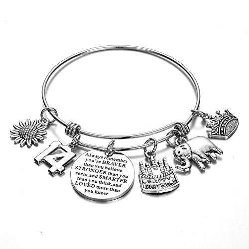 malyunin Birthday Gifts for Women Girls Bracelet - Expandable Charm Bracelets Birthday Bangle for Friend Mom Daughter Sister Wife Grandma Jewelry Present -14th- malyunin Birthday Gifts for Women Girls Bracelet - Expandable Charm Bracelets Birthday Bangle for Friend Mom Daughter Sister Wife Grandma Jewelry Present -14th-