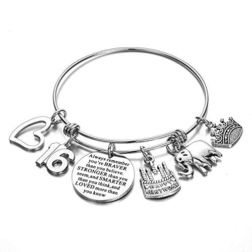 malyunin Birthday Gifts for Women Girls Bracelet - Expandable Charm Bracelets Birthday Bangle for Friend Mom Daughter Sister Wife Grandma Jewelry Present -16th- malyunin Birthday Gifts for Women Girls Bracelet - Expandable Charm Bracelets Birthday Bangle for Friend Mom Daughter Sister Wife Grandma Jewelry Present -16th-
