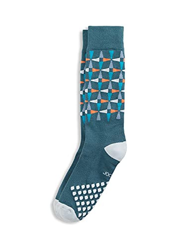 Jockey Men's Socks Men's Diamond Cushion Comfort Geo Crew Sock Mallard Blue Geo 7-12