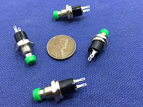4 Pieces Green Mini Push Button Spst Momentary N-o Off-on Switch 6mm Fl6022 C1
