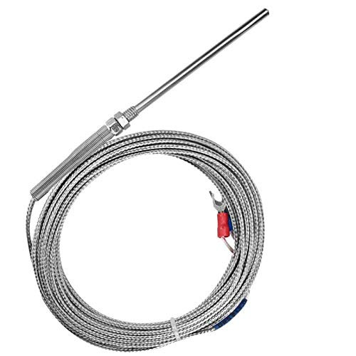 Temperature Sensor WireThread Type K Thermocouple Probe Temperature Sensor Wire -M80-400? 50mm--5M-