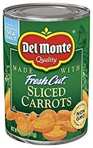 Del Monte Fresh Cut Sliced Carrots - With Sea Salt 14.5 oz. -Pack of 2-