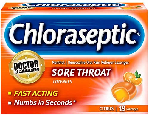 Chloraseptic Chloraseptic Sore Throat Lozenges Citrus Citrus 18 each -Pack of 2-