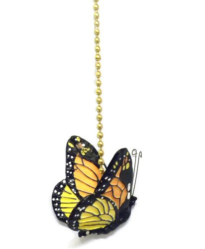 WeeZ Industries - Monarch Butterfly Ceiling Fan Pull Chain Extension Ornament 6" L -1-