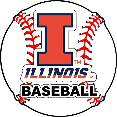 R and R Imports Illinois Fighting Illini 4-Inch Round Baseball Vinyl Decal Sticker R and R Imports Illinois Fighting Illini 4-Inch Round Baseball Vinyl Decal Sticker