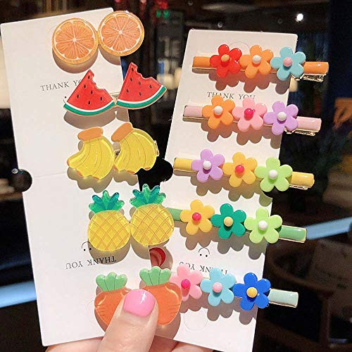 SPDD New Kawaii Cartoon Fruit Flower Princess Hairpin for Children Girls KidsLittle Daisies BB Hair Clips Pin Accessories Barrettes Hairclip Headdress-7-