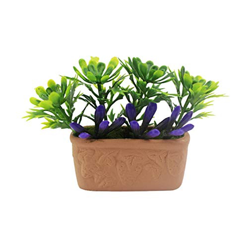 BullkerDirect Miniature Dollhouse Models DIY Decor Doll House Kit Simulation Plant Flower Pot Model Figurine Miniature Doll House Garden Accessory G