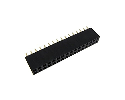 2x16P 2x16 Pins 2.54mm 0.1" Female Header Black - Pack of 10