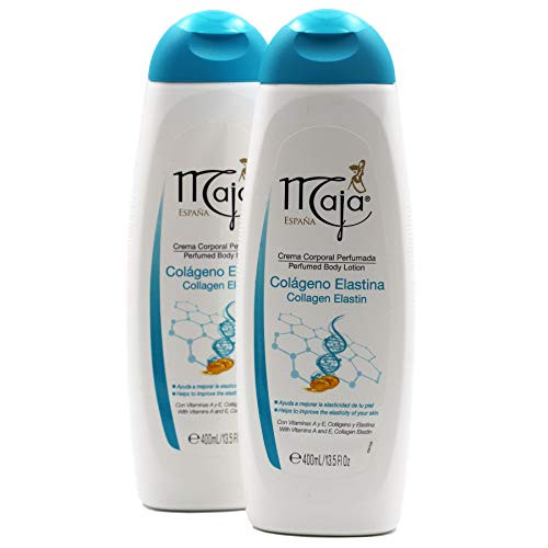 Maja Collagen and Elastin Body Lotion Perfumed Body Lotion to help you improve the elasticity and firmness of your skin With Vitamin A Vitamin E 2-Pack of 13.5 FL Oz